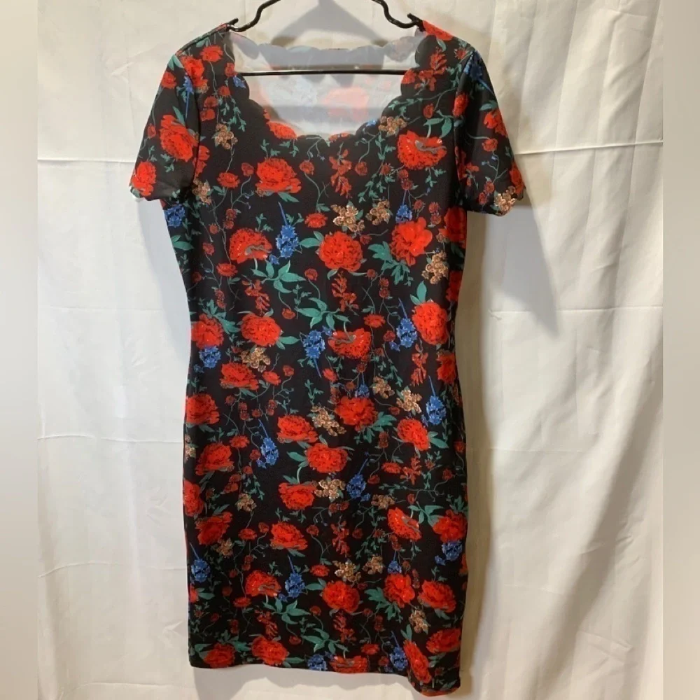 3/$28❤️EMERY ROSE floral, multicolor, print dress, size XL